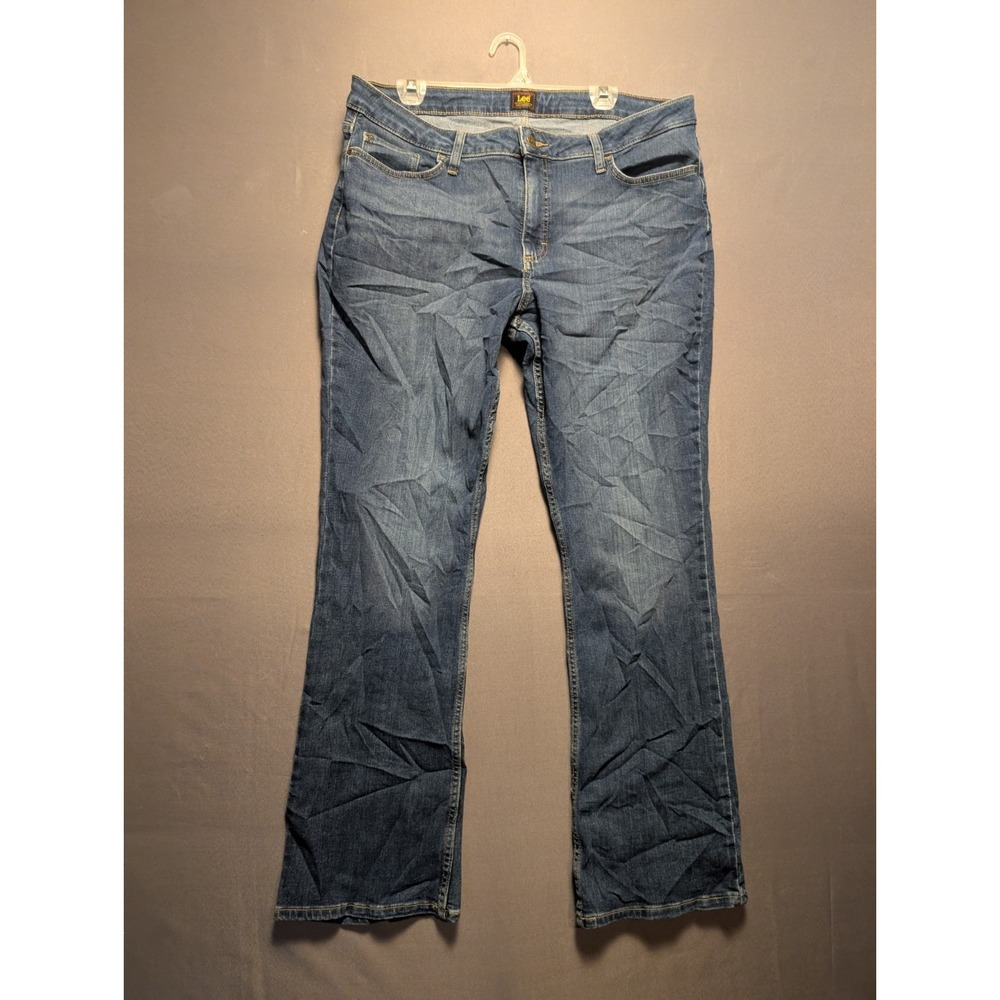 Lee Jeans Womens 18M Blue Denim Stretch Comfort Bootcut Mid Rise 101CMVEW9